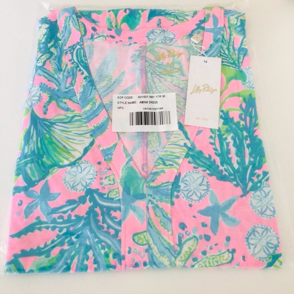 Lilly Pulitzer Amina Swing Dress Mandevilla Baby Hip Natic-NWT In Package - Picture 6 of 10
